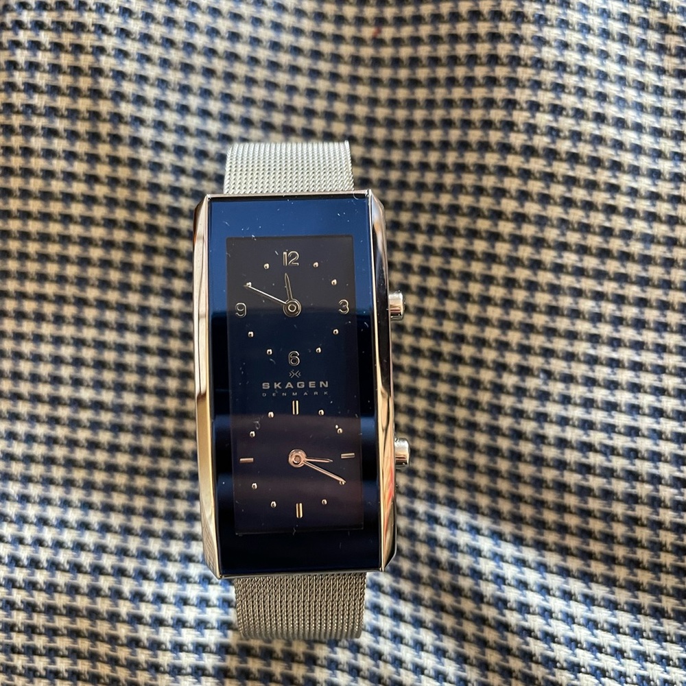 Skagen dual time zone watch